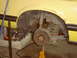 1979 Ford Mustang - this is the before photo of the factory junk on passenger rear. doing a brake swap
