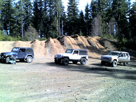 The group rigs shot . L-R Tim & Berni, Myself and Girlpower.