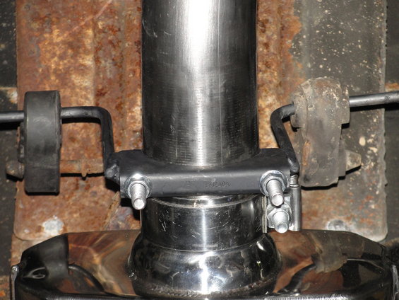 Exhaust hanger bracket with visible text 'FA80A'