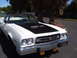 1973 Ford Ranchero - Front view of a 1973 Ford Ranchero with a black hood scoop and grille.