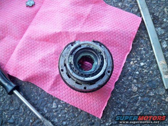 The entire hub assembly, with that little keeper clip. Remember that it is there to space the clip ring ends apart, not to squeeze them together. 