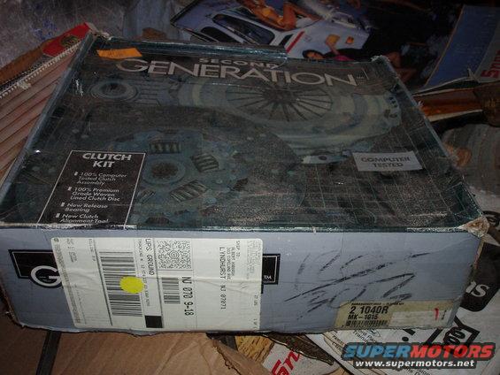 Clutch kit box with "Second Generation" text and diagram of clutch components