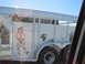 1989 Toyota Pickup/SR5 - Horse trailer decorated with various decals, including farm animals and a cowboy theme.