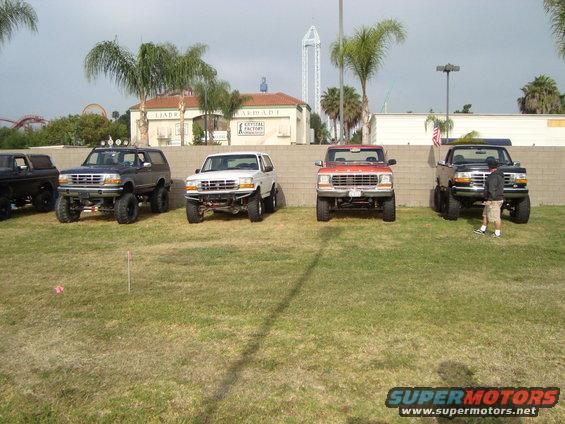 Front view of lifted 1992 Ford Bronco with custom bumper