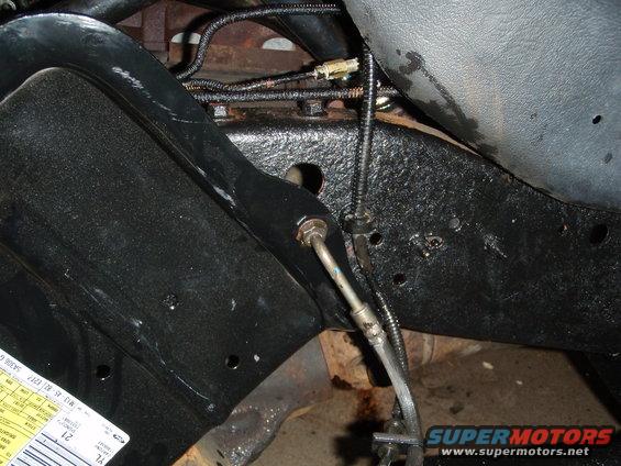Brake lines and frame detail