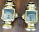 1912 Ford Model T - Pair of brass carbide lamps, likely for an early automobile or bicycle.