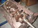 1969 Ford Torino - Close-up view of a disassembled engine block, highlighting the crankshaft and its bearings.