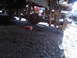 1986 Ford Bronco - The underside of a vehicle, focusing on the rear axle and suspension components, is visible in this junkyard scene.