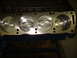 1969 Ford Torino - Close-up view of an engine block showing four pistons, with visible part numbers on some.