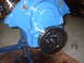 1969 Ford Torino - Close-up of a blue engine block assembly, likely undergoing restoration or rebuild.
