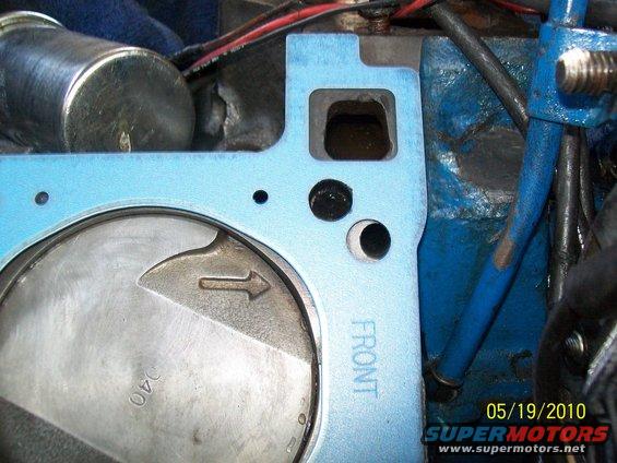New gasket FP off set to hole