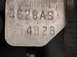 1968 Ford Mustang - A close-up view of a stamped metal plate showing alphanumeric characters and numbers.
