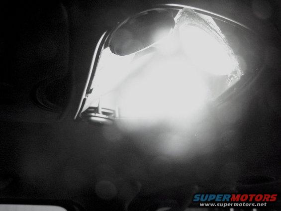 Interior dome light with a cracked lens