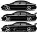 1999 Ford Taurus - Three black sedans are shown side-by-side, each with custom wheels. The top car is stock, the middle has a spoiler, and the bottom has a sp…
