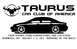 1999 Ford Taurus - Logo for Taurus Car Club of America, a car silhouette and event information.