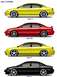 1999 Ford Taurus - This image displays different generations and modifications of the Ford Taurus sedan.