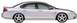 1999 Ford Taurus - Side profile of a silver sedan with a spoiler and custom wheels.
