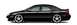 1999 Ford Taurus - This black sedan features a profile and aftermarket wheels.