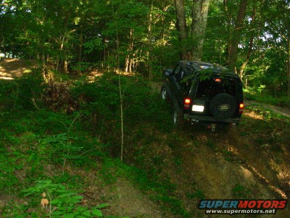 10061225hole.jpg Then he drove out on the same line that hung him up before.