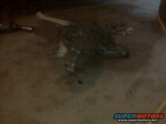 Dark transmission part on a concrete floor
