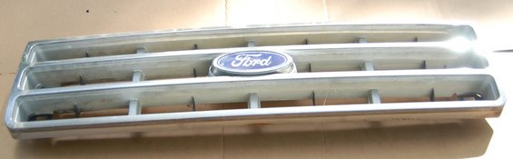 Ford grille with blue oval emblem