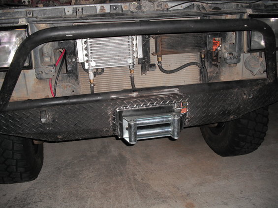 1991 Ford Bronco front bumper with winch and oil cooler