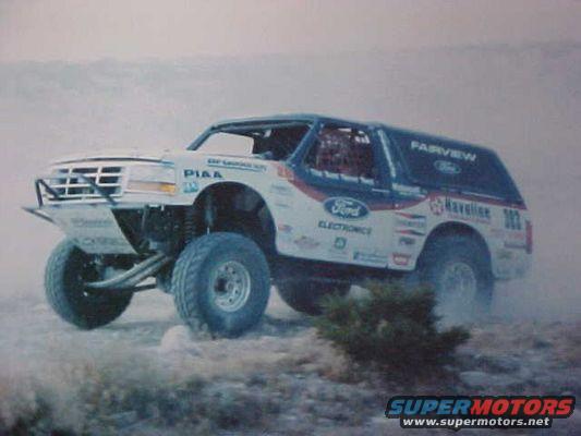 Off-road race truck with PIAA and Ford Electronics livery, 3q-front view