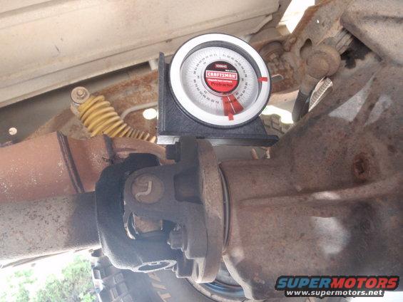 Craftsman protractor on vehicle differential