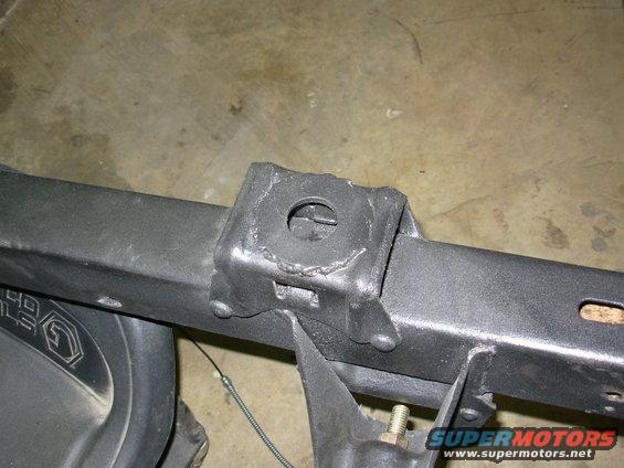 sw02.jpg The body mount perches were severely rusted, so he welded a washer over each one.