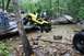 1984 Ford Bronco II - Off-roading enthusiasts tackle a challenging water crossing with their modified vehicles.
