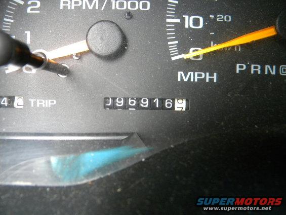 Odometer showing 96916 miles. Speedometer reads 0 MPH. PRND indicator visible