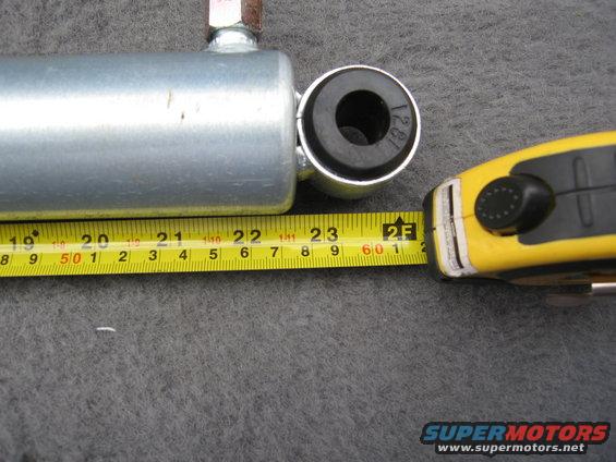 Shock absorber measured with tape measure
