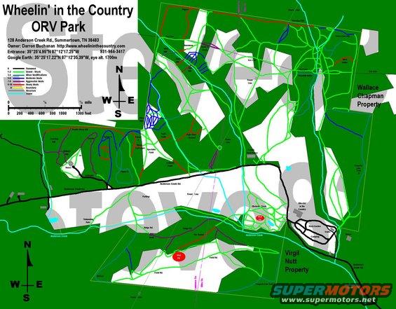 witc.jpg Wheelin' in the Country

I haven't been yet, but I wanted a better map of the park than they offer, so I made my own.

The park map is on this page:
http://www.wheelininthecountry.com/map/trailmap.jpg