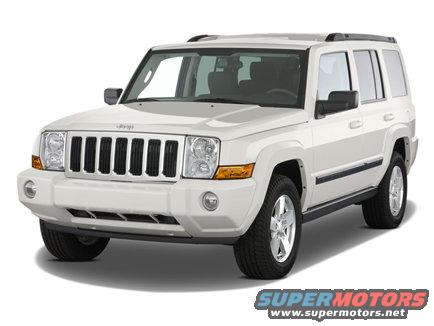 White Jeep Commander front view. Has a Supermotors.net watermark