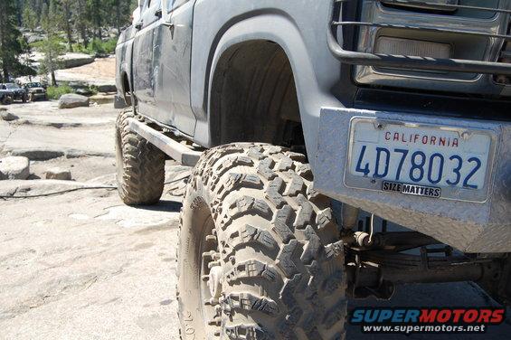 Off-road truck with large tires and California license plate 4D78032