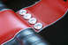 1959 Ford Ranchero - Custom interior features four gauges integrated into the red upholstery.