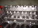 Close-up of an engine block with cylinders visible