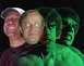 1970 Mercury Cougar - A composite image shows a man's face superimposed with multiple images of the Hulk in various stages of transformation.