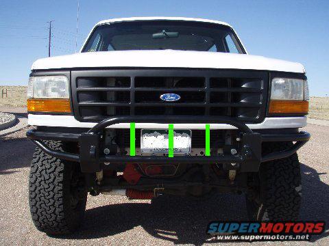 1994 Ford Bronco front view with aftermarket bumper and grille