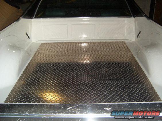1973 Ford Ranchero bed with diamond plate flooring