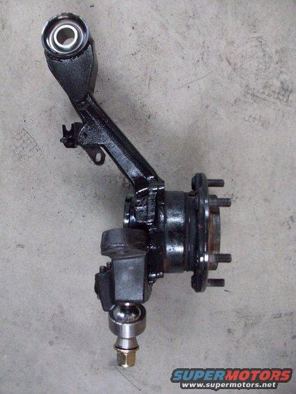 black front suspension steering knuckle assembly with hub and ball joint