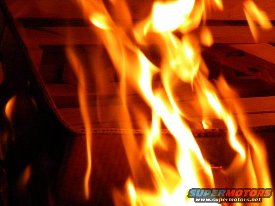 Flames of a fire