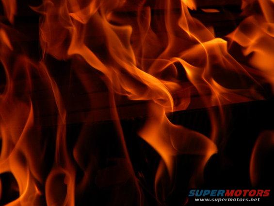 Flames and embers burning intensely