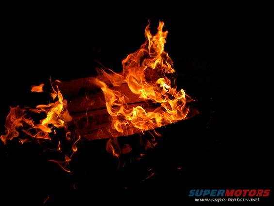 Flames against a black background