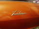 1995 Mercury Grand Marquis - Close-up of a "Turbine" emblem on an orange vehicle part.