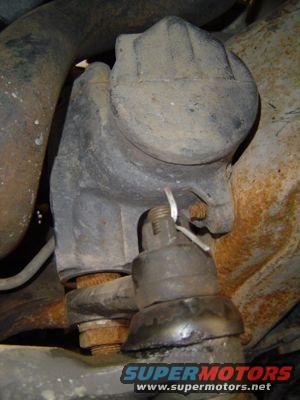 Steering gear box and tie rod end with cotter pin