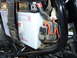 1978 Honda GL1000 - Close-up view of a motorcycle's battery and electrical connections, showing the battery and associated wiring within the frame.