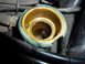 1978 Honda GL1000 - Close-up view of a corroded radiator cap opening, showing signs of wear and discoloration.