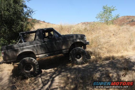 1992 Ford Bronco 3q-front view on a dirt trail