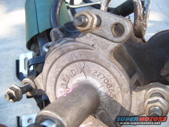 Close-up of a Bendix brake caliper with part number 2770653 visible